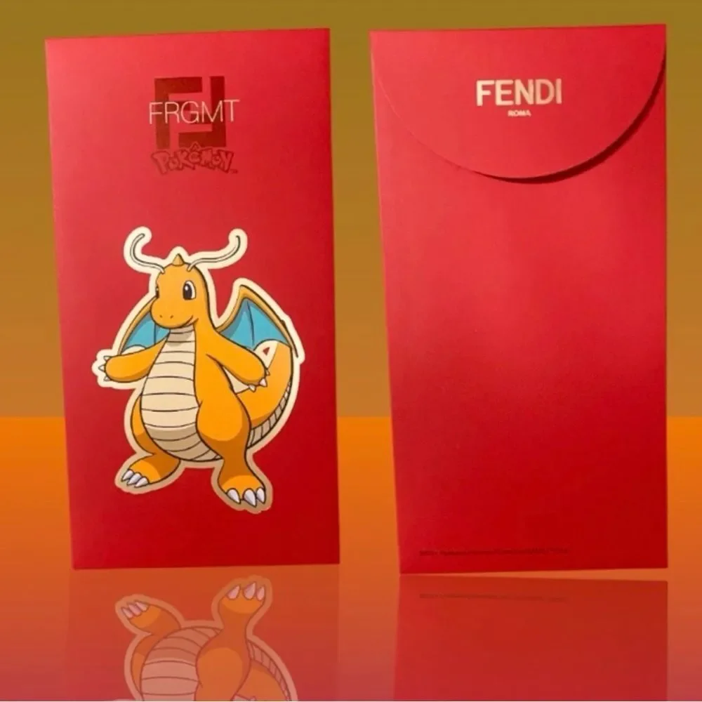 Fendi Red Dragon Motif Luxury Box Complete